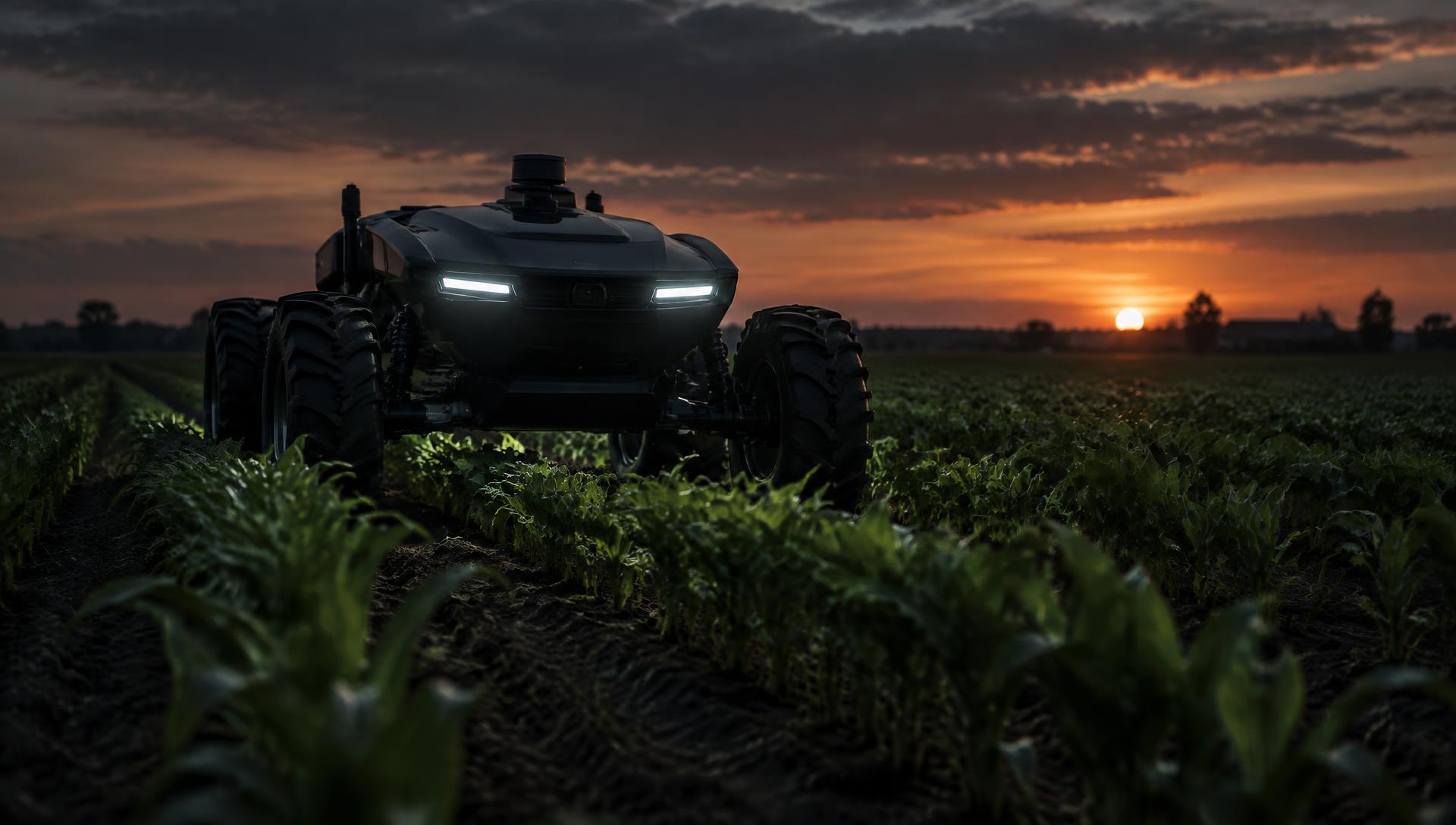 Robot agricolo tra i filari